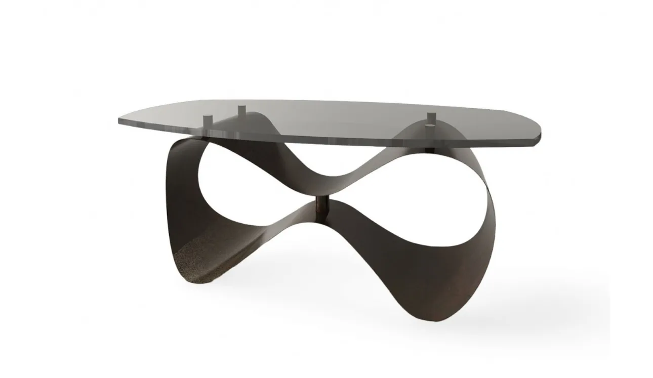 Table basse avec plateau en plexiglas et base en métal Infinity de Egoitaliano